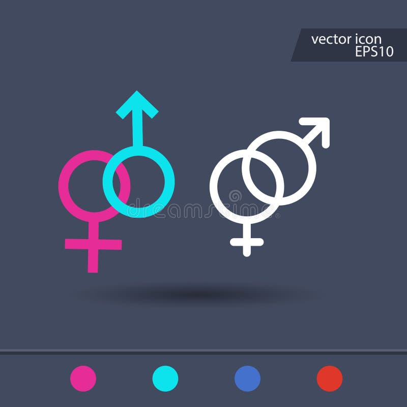 Sistema de símbolo masculino y femenino Vector ilustración del vector Sistema de símbolo masculino y femenino Vector ilustración del vector