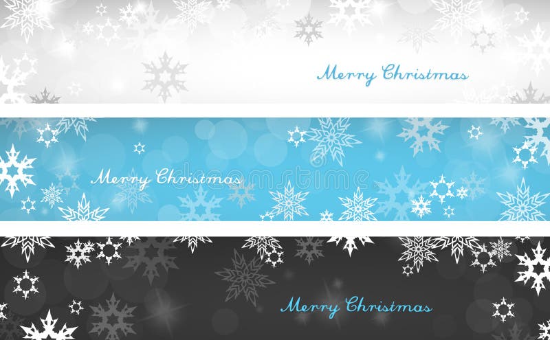 Sistema de tres banderas coloridas del fondo de la Navidad stock de ilustración Sistema de tres banderas coloridas del fondo de la Navidad stock de ilustración