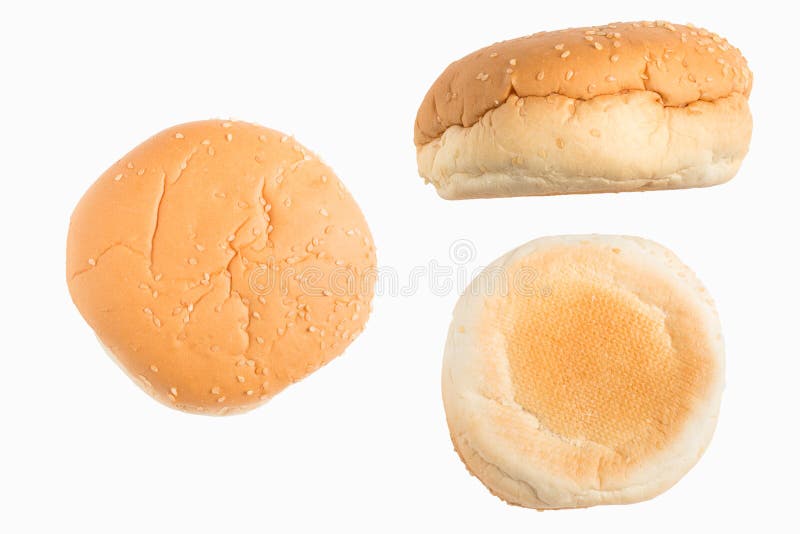 Sistema del bollo de hamburguesa imagenes de archivo Sistema del bollo de hamburguesa imagenes de archivo