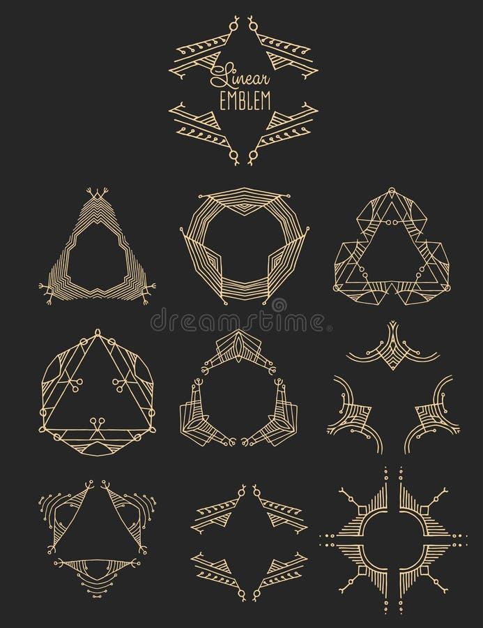 Sistema del diseño elegante del monograma Ilustración del vector ilustración del vector Sistema del diseño elegante del monograma Ilustración del vector ilustración del vector