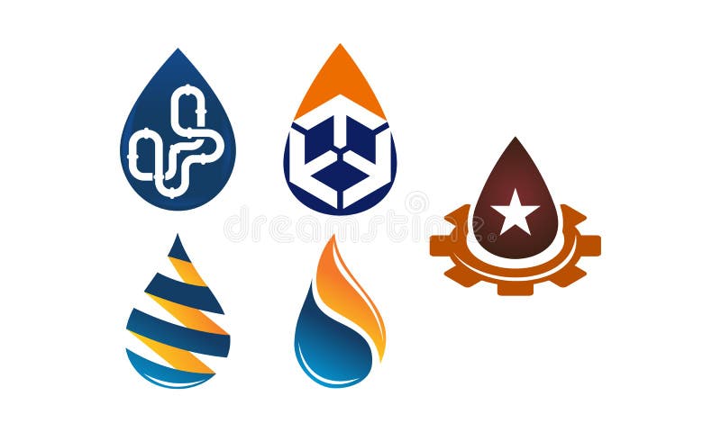 Sistema del gasoil de la llama del fuego del agua libre illustration Sistema del gasoil de la llama del fuego del agua libre illustration