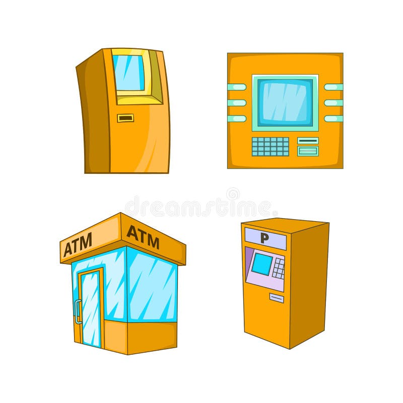 Sistema del icono de la atmósfera, estilo de la historieta stock de ilustración Sistema del icono de la atmósfera, estilo de la historieta stock de ilustración