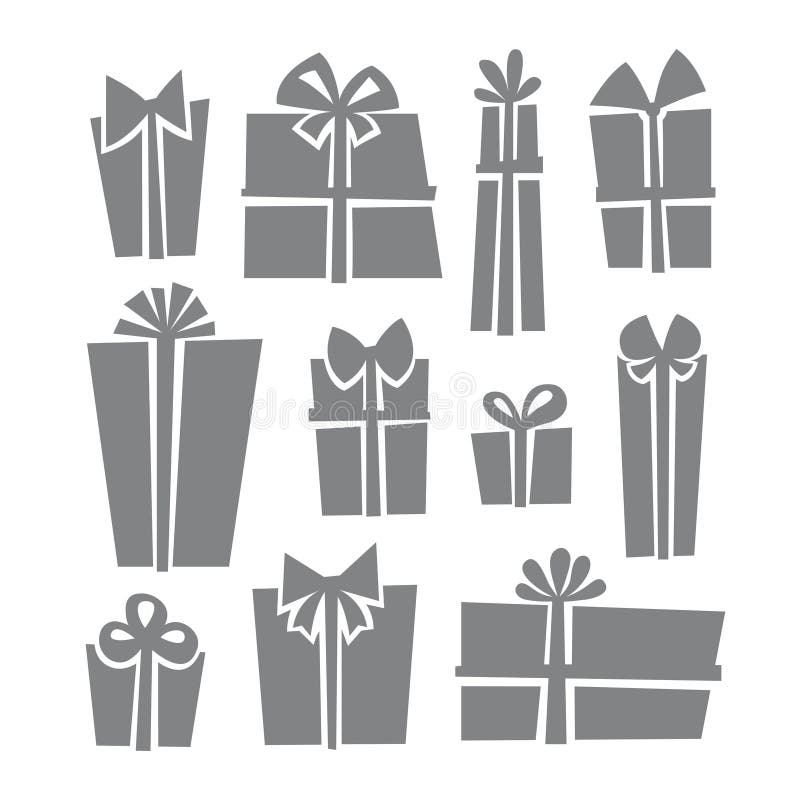 Sistema del icono de las cajas de regalo libre illustration Sistema del icono de las cajas de regalo libre illustration