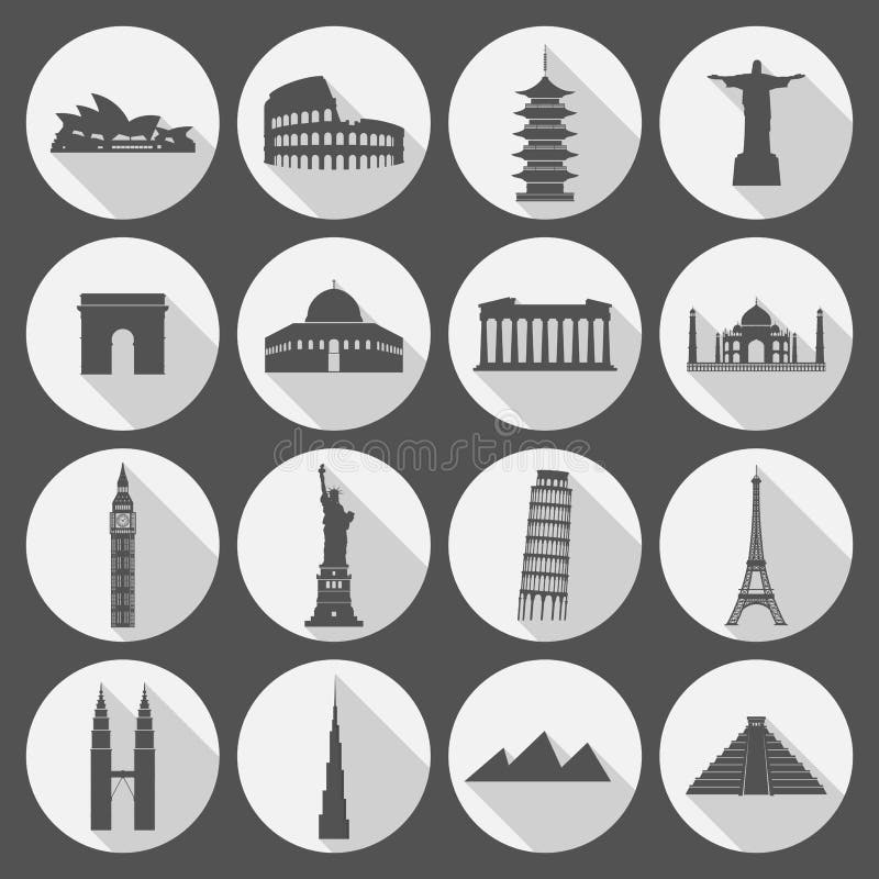 Sistema del icono de las señales del viaje ilustración del vector Sistema del icono de las señales del viaje ilustración del vector