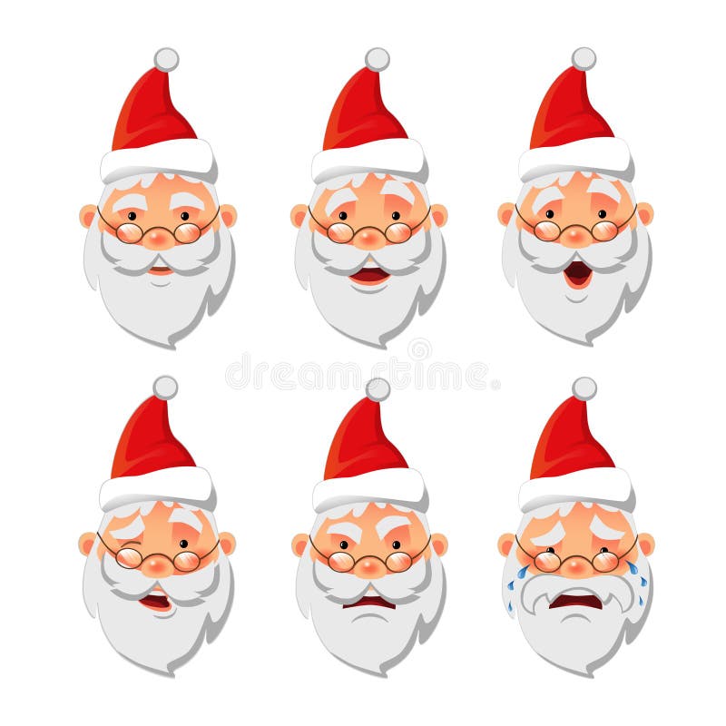 Sistema del icono de Santa Claus libre illustration Sistema del icono de Santa Claus libre illustration