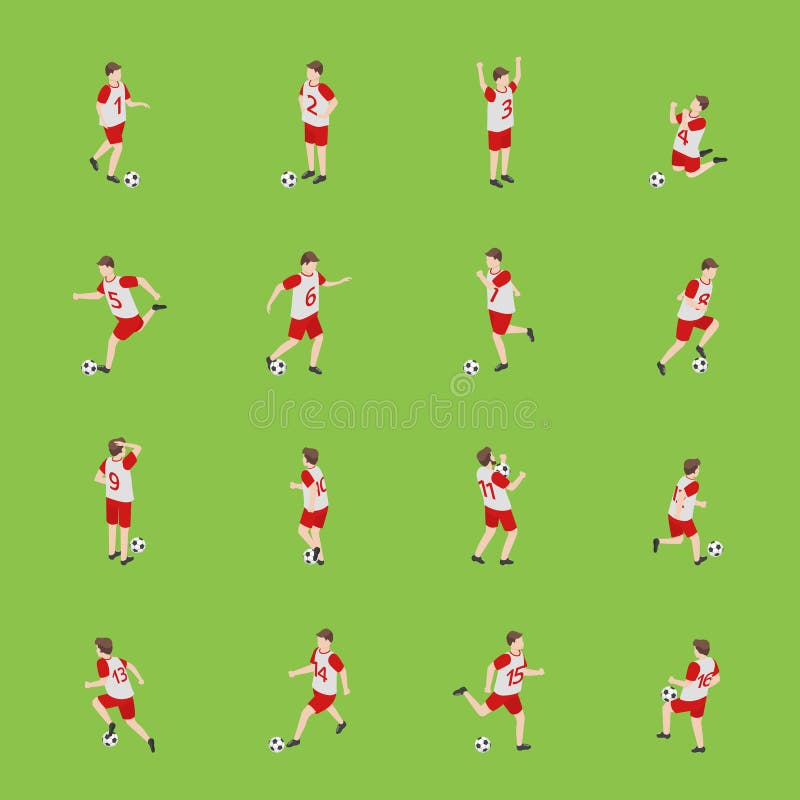 Sistema Del Jugador De Fútbol De Los Personajes De Dibujos Animados En Un Verde Vector Ilustración del Vector - Ilustración de hombre, verde: 141117604 Sistema Del Jugador De Fútbol De Los Personajes De Dibujos Animados En Un Verde Vector Ilustración del Vector - Ilustración de hombre, verde: 141117604