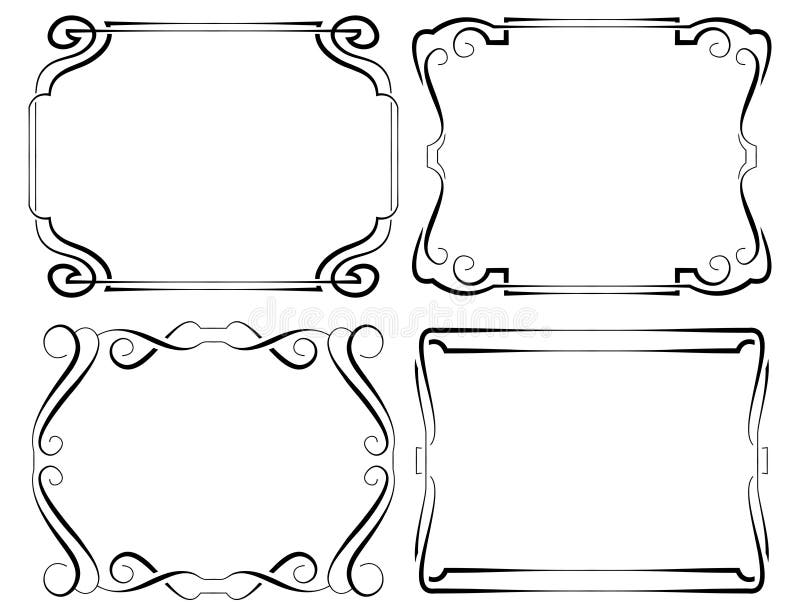 Conjunto de estructura vectorial. Negro sobre blanco stock de ilustración