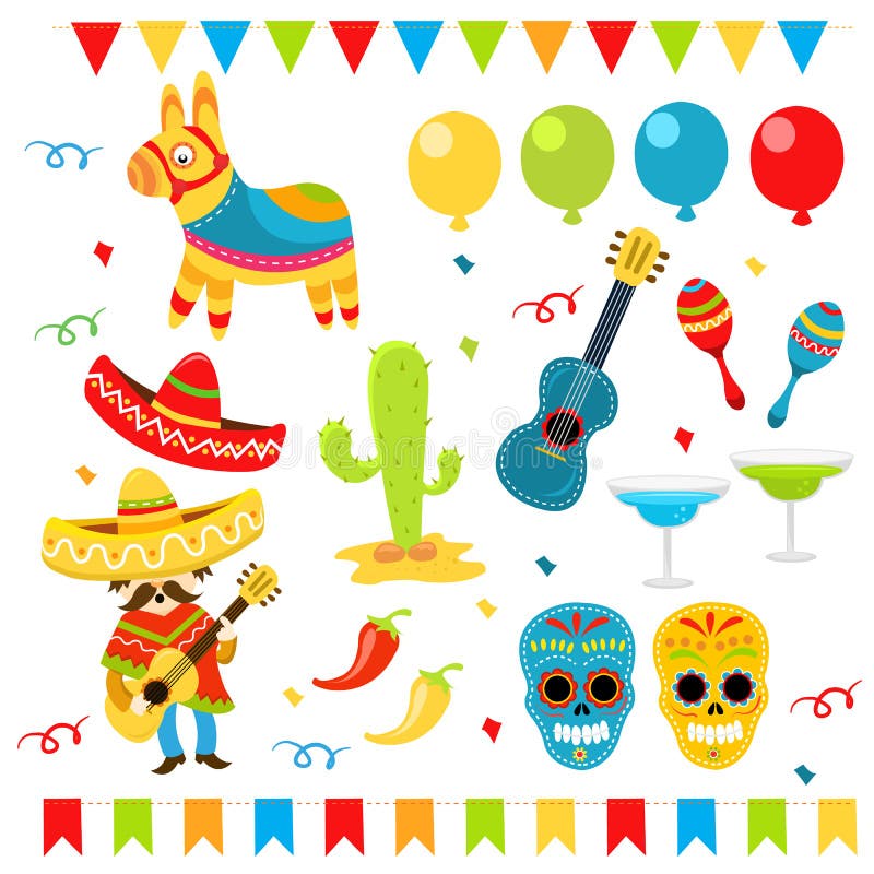 Sistema del mexicano stock de ilustración Sistema del mexicano stock de ilustración