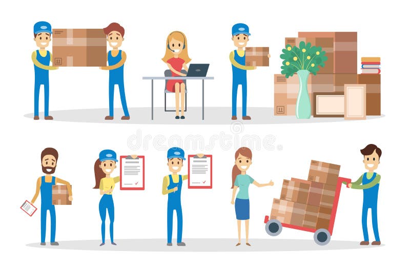 Sistema del servicio de entrega libre illustration Sistema del servicio de entrega libre illustration