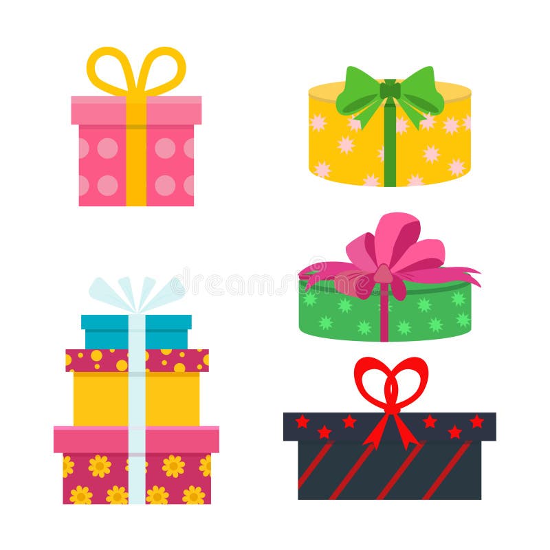 Cajas De Regalo De Cumpleaños Ilustraciones svg, vectoriales, clip