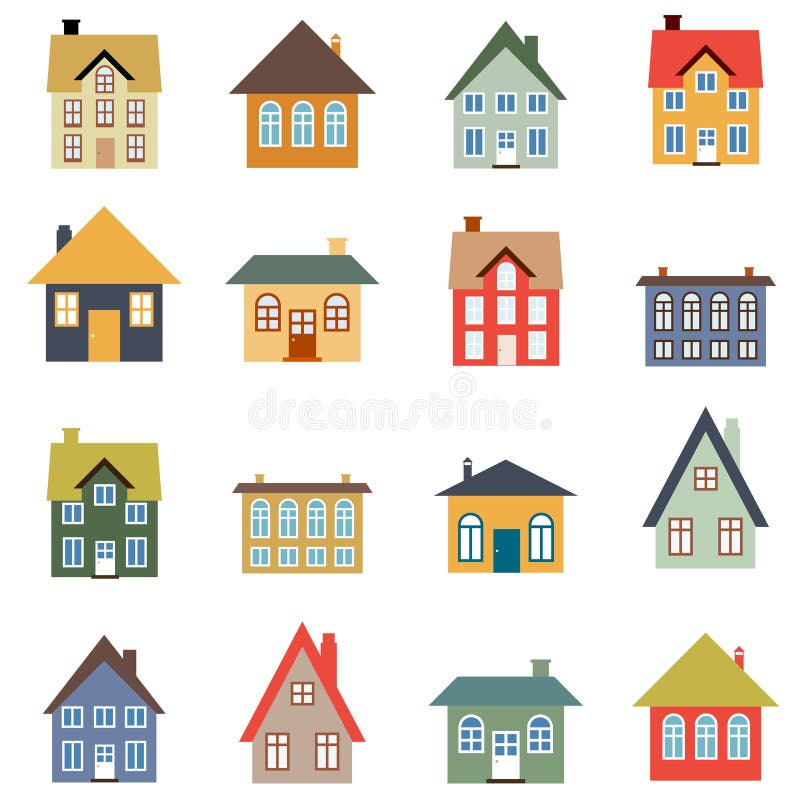 Sistema del vector de la casa stock de ilustración Sistema del vector de la casa stock de ilustración