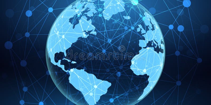 Sistema di comunicazione globale, connessione di rete - per materiale di partenza