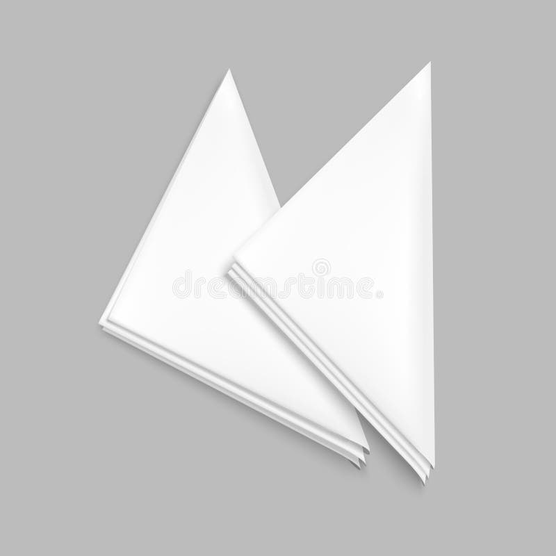 Sistema en blanco blanco detallado realista de la maqueta de la plantilla de la servilleta del restaurante 3d Vector
