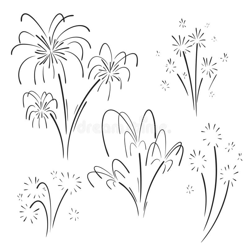 Sistema exhausto de la mano de fuegos artificiales libre illustration Sistema exhausto de la mano de fuegos artificiales libre illustration