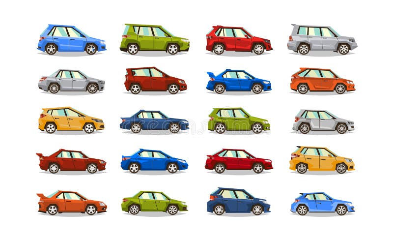 Sistema grande de coches Vehículo de la colección Sedán, ventana trasera, automóvil descubierto, SUV La imagen de las máquinas de stock de ilustración Sistema grande de coches Vehículo de la colección Sedán, ventana trasera, automóvil descubierto, SUV La imagen de las máquinas de stock de ilustración