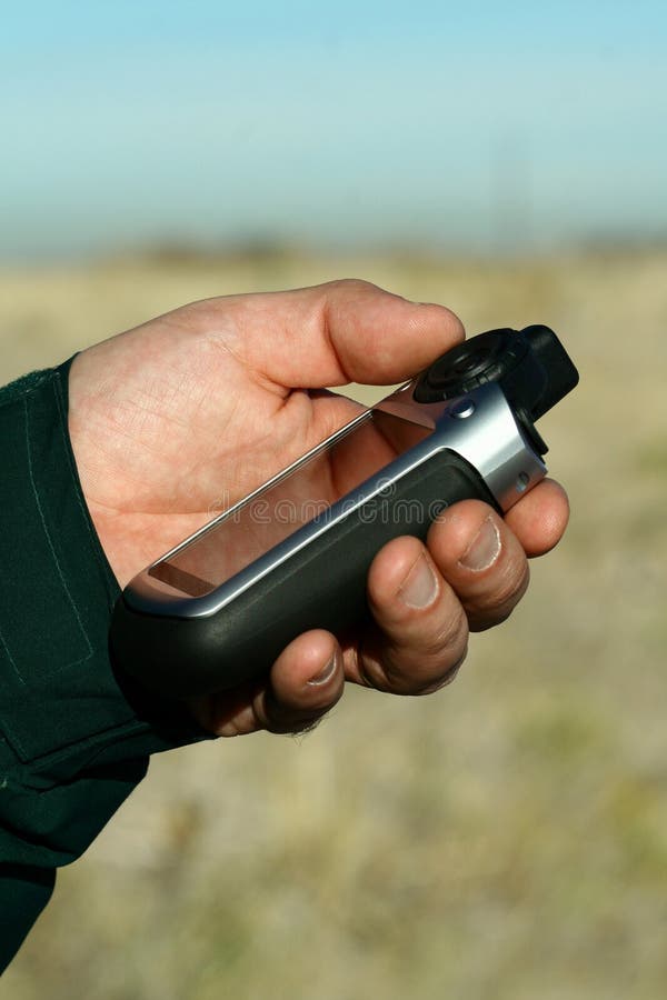 Sistema Handheld del GPS fotografía de archivo Sistema Handheld del GPS fotografía de archivo