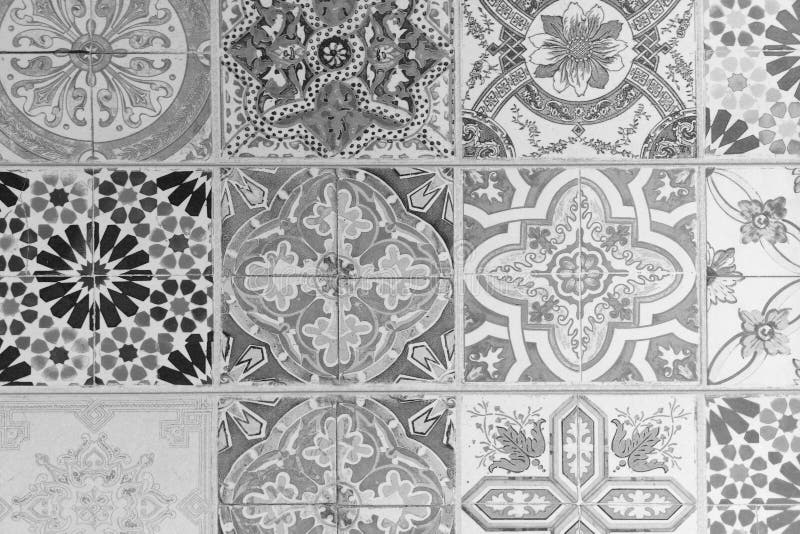 Sistema mega de las baldosas cerámicas Tejas del vintage con los modelos blancos y negros y geométricos stock de ilustración Sistema mega de las baldosas cerámicas Tejas del vintage con los modelos blancos y negros y geométricos stock de ilustración