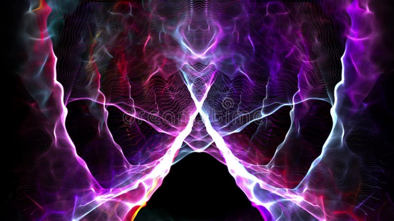 Sistema nervioso neuro eléctrico de la animación abstracta inconsútil en cerebro humano con el agujero de encendido ligero colori libre illustration