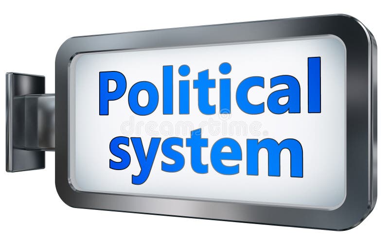 Sistema político en fondo de la cartelera ilustración del vector Sistema político en fondo de la cartelera ilustración del vector