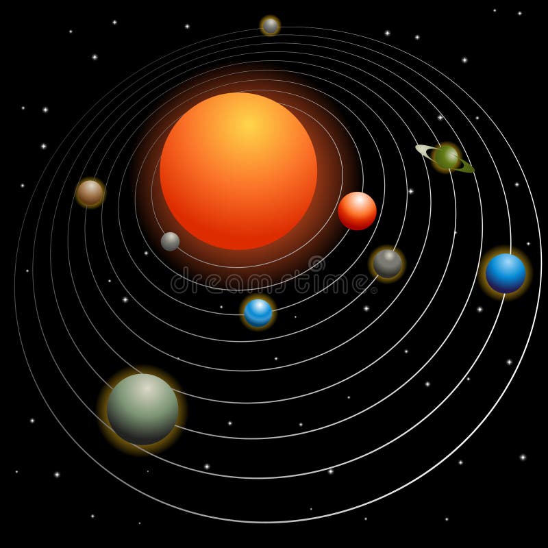 Solar system image isolated on a black background. Solar system image isolated on a black background.