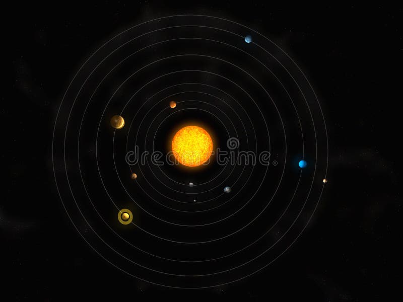Sistema Solar ilustração stock