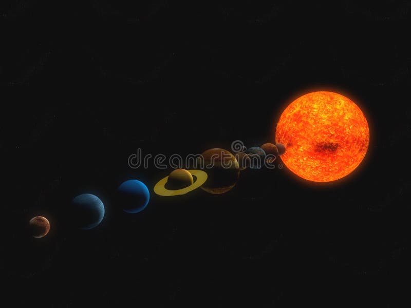 Sistema Solar ilustração stock