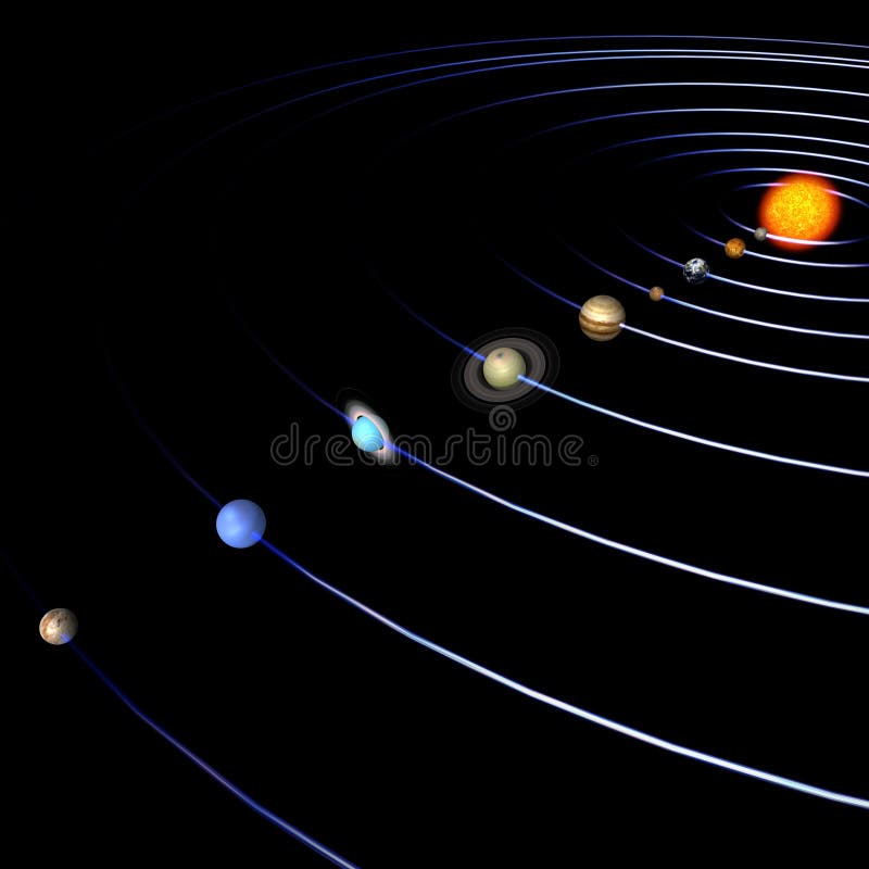Sistema Solar ilustração stock