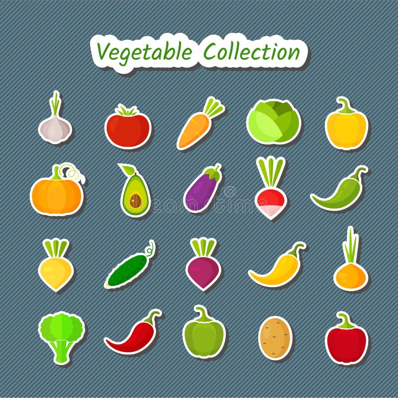 Sistema vegetal del icono del diseño lindo de remiendos aislados libre illustration Sistema vegetal del icono del diseño lindo de remiendos aislados libre illustration