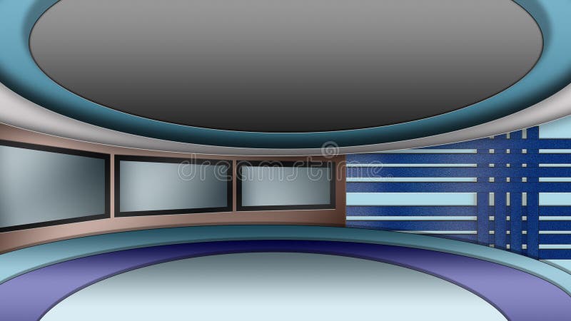 Sistema virtual del estudio de las noticias de la TV libre illustration Sistema virtual del estudio de las noticias de la TV libre illustration