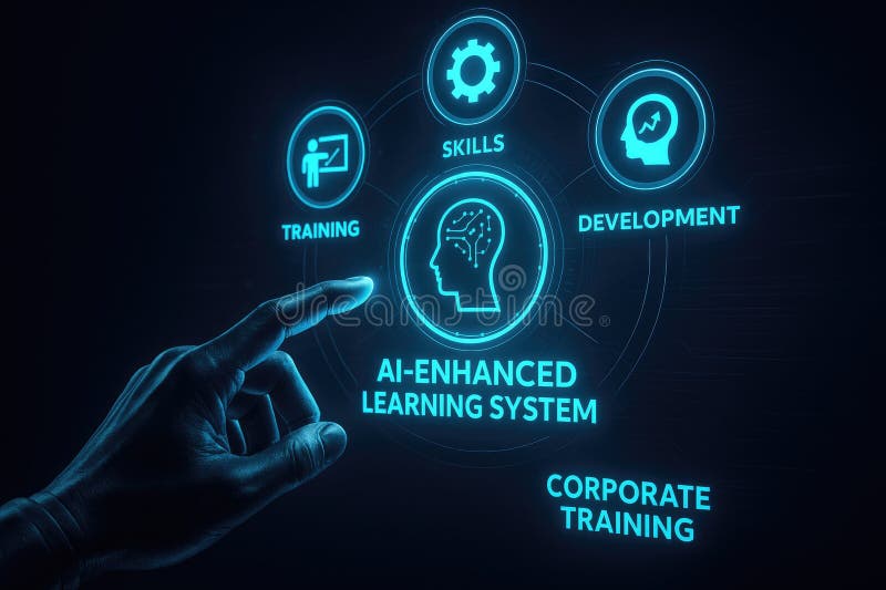 Sistemul de învățare asistată abilități de dezvoltare a formării corporative stock illustration