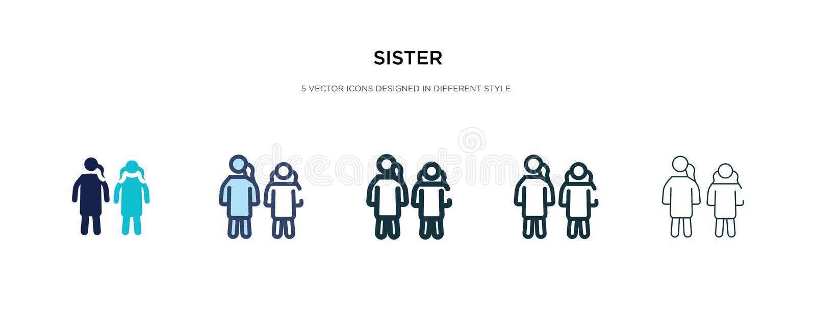 Sister Icon. Trendy Sister Logo Concept on White Background from ...