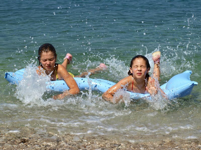 Sisters at Adriatic sea 1