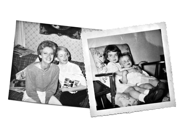 Two pictures of sisters in the 1950's and 1980's. Two pictures of sisters in the 1950's and 1980's.