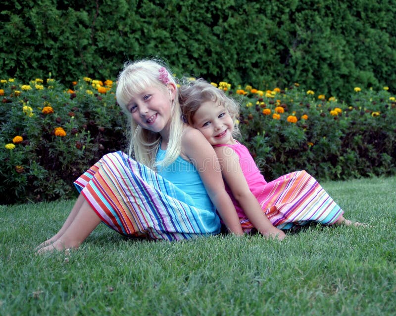 Sisters In Sunshine stock photo Sisters In Sunshine stock photo