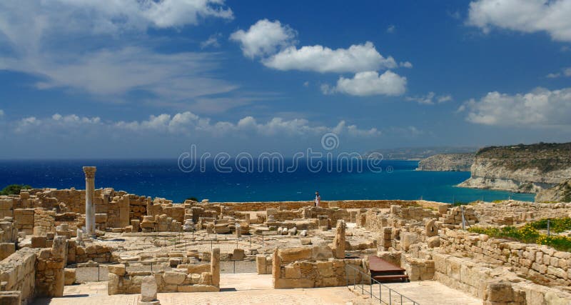 Site archéologique de Kourion en Chypre photos stock Site archéologique de Kourion en Chypre photos stock