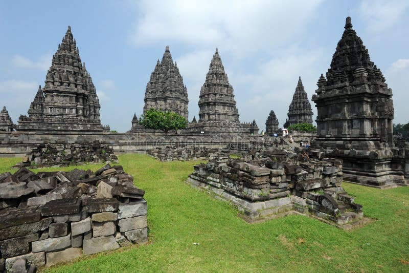Site archéologique de Prambanan sur l'île de Java photo libre de droits Site archéologique de Prambanan sur l'île de Java photo libre de droits