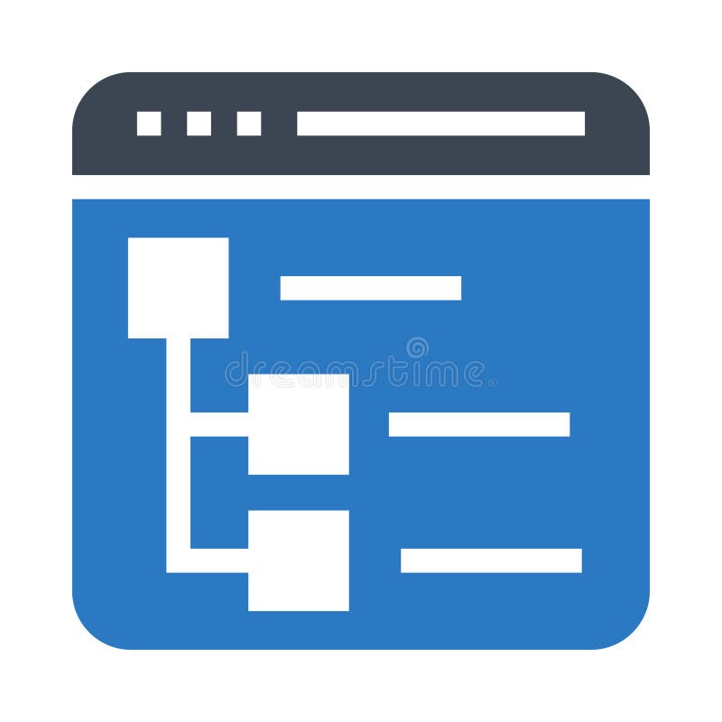 Site map glyphs double color icon stock illustration Site map glyphs double color icon stock illustration