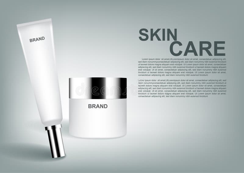 Site-uri cosmetice de frumusețe, set cosmetic alb pe fundal verde ilustrație vectorială vector illustration