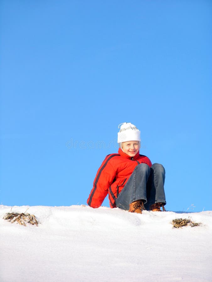 Siting on snow