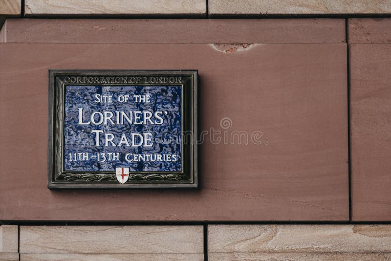 Sito del marchio Loriners Trade Sign on Number One Poultry nella City di Londra, Regno Unito fotografie stock libere da diritti Sito del marchio Loriners Trade Sign on Number One Poultry nella City di Londra, Regno Unito fotografie stock libere da diritti