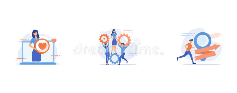 Sito di incontri online data Internet data dell'effettivo turismo di coworking visita di riferimento illustrazione di stock