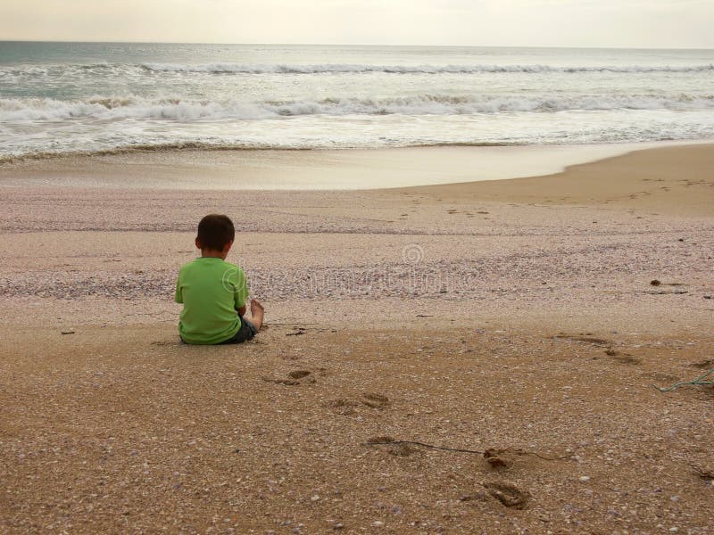 Sitting on the beach