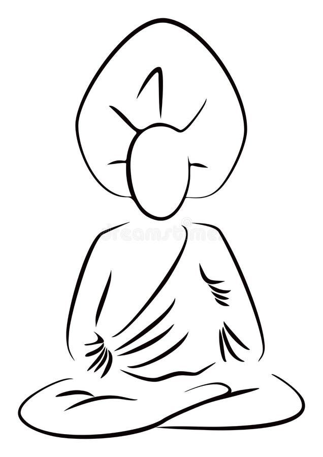 Prayer and Meditation stock illustration. Illustration of drawings ...