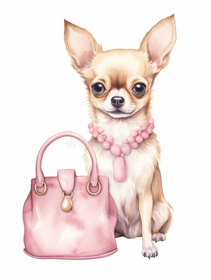 Chihuahua Shoulder Bag - Watercolor Chihuahua Shoulder Bag - Watercolor