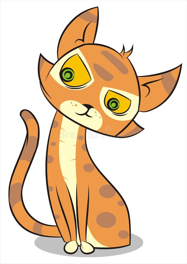 Sitting cute cat stock vector. Illustration of sitting - 27451031