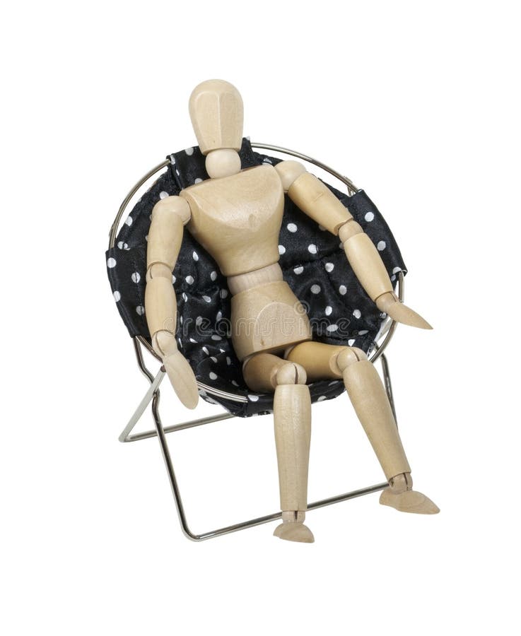 Sitting In A Large Round Lounge Chair Stock Image Image of furniture