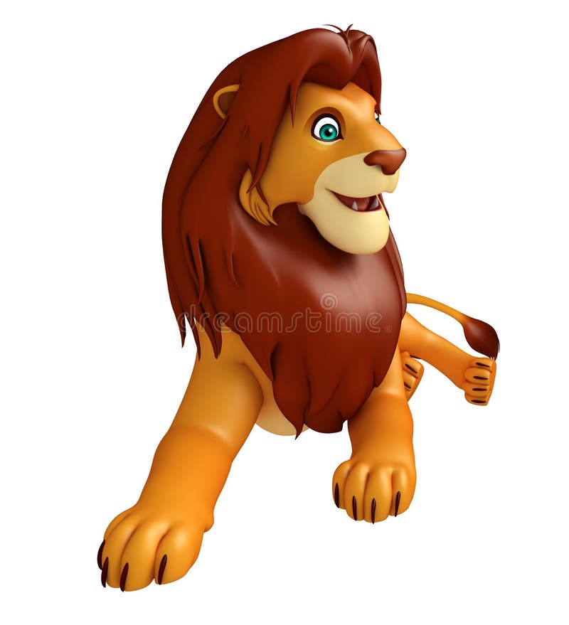 Sitting Lion Cartoon Character Stock Illustration - Illustration of life,  funny: 71844371
