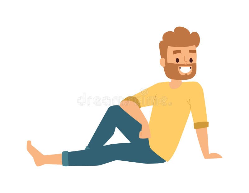 Sitting Man Vector Illustration. Stock Vector - Illustration of smart,  fashion: 73169150