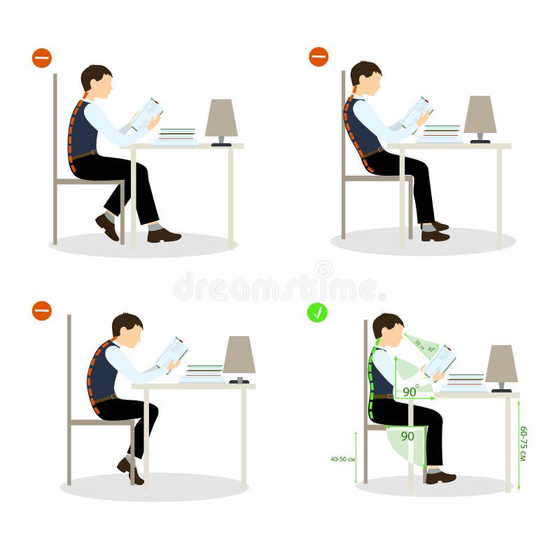 Sitting posture set. stock vector. Illustration of flat - 81959919
