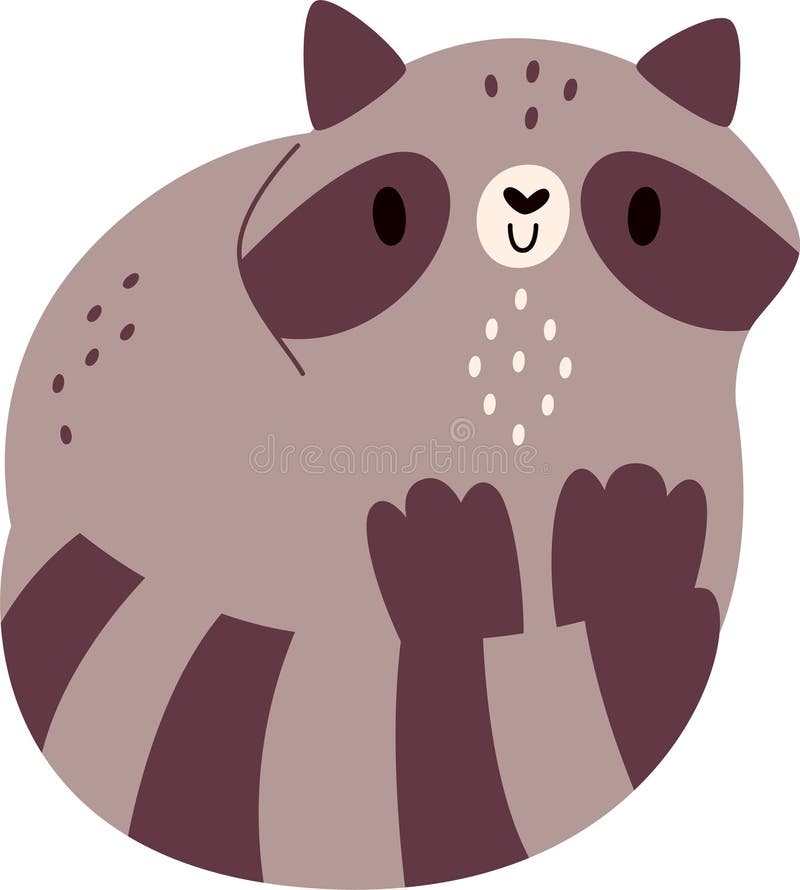 Sitting Raccoon Animal stock vector. Illustration of baby - 289743450